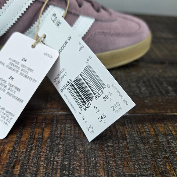 NEW adidas Gazelle Indoor Womens Size 7.5 Lifestyle Shoes Shadow Fig Gum IH5483 - Picture 12 of 13